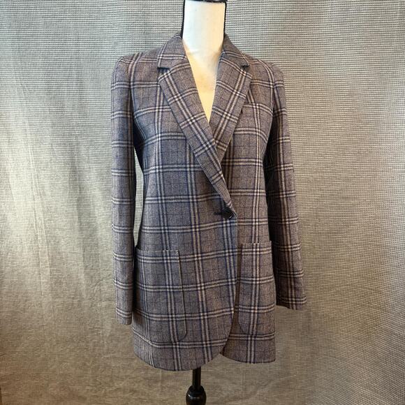 Grey plaid blazer - Picture 1 of 2